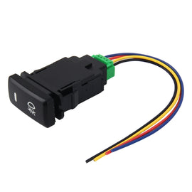 Car Fog Light Lamp Indicator 5 PIN On and Off Button Switch Control 4 Cable Auto Car Fog Light 5 Pin Switch On-Off Button Switch for Toyota, Large Size: 6*2.8*1.7cm, With Cable