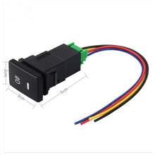 Load image into Gallery viewer, Car Fog Light Lamp Indicator 5 PIN On and Off Button Switch Control 4 Cable Auto Car Fog Light 5 Pin Switch On-Off Button Switch for Toyota, Small Size: 5*2.2*1.7cm, With Cable