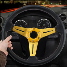 Load image into Gallery viewer, 35cm PU Racing Sport Hand Wheel Car Modified Steering Wheel
