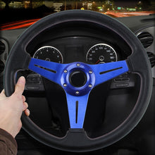 Load image into Gallery viewer, 35cm PU Racing Sport Hand Wheel Car Modified Steering Wheel