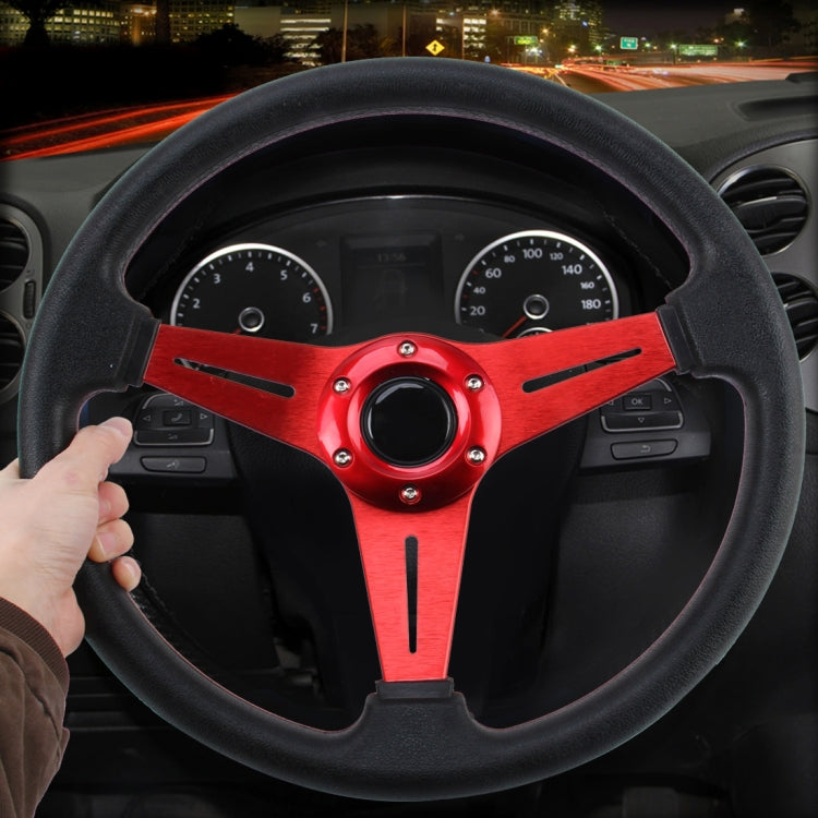 35cm PU Racing Sport Hand Wheel Car Modified Steering Wheel