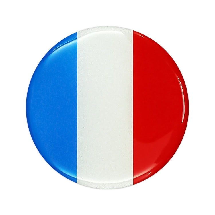 4 PCS Car-Styling France Flag Pattern Metal Wheel Hub Decorative Sticker, Diameter: 5.8cm, France Flag