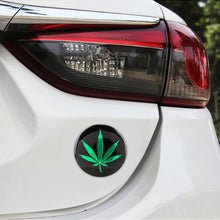 Load image into Gallery viewer, 4 PCS Car-Styling Green Leaves Pattern Metal Wheel Hub Decorative Sticker, Diameter: 5.8cm, Green Leaves