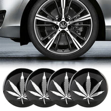 Load image into Gallery viewer, 4 PCS Car-Styling Silver Leaves Pattern Metal Wheel Hub Decorative Sticker, Diameter: 5.8cm, Silver Leaves