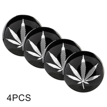 Load image into Gallery viewer, 4 PCS Car-Styling Silver Leaves Pattern Metal Wheel Hub Decorative Sticker, Diameter: 5.8cm, Silver Leaves
