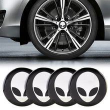 Load image into Gallery viewer, 4 PCS Car-Styling Alien Pattern Metal Wheel Hub Decorative Sticker, Diameter: 5.8cm, Alien Pattern