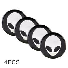 Load image into Gallery viewer, 4 PCS Car-Styling Alien Pattern Metal Wheel Hub Decorative Sticker, Diameter: 5.8cm, Alien Pattern