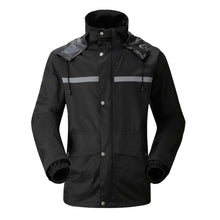 Load image into Gallery viewer, Durable Reflective Motorcycle Split Raincoat Pants Riding Bicycle Electric Bike Windproof Waterproof Rain Wear for Adult, Size: 2XL(Black), Size: 2XL