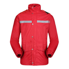 Load image into Gallery viewer, Durable Reflective Motorcycle Split Raincoat Pants Riding Bicycle Electric Bike Windproof Waterproof Rain Wear for Adult, Size: 2XL(Red), Size: 2XL