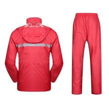 Load image into Gallery viewer, Durable Reflective Motorcycle Split Raincoat Pants Riding Bicycle Electric Bike Windproof Waterproof Rain Wear for Adult, Size: 2XL(Red), Size: 2XL