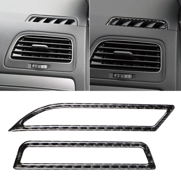 Car Carbon Fiber Air Outlet  Decorative Sticker for Volkswagen Golf 7 2013-2017, Left Drive, Air Outlet