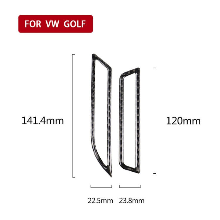 Car Carbon Fiber Air Outlet  Decorative Sticker for Volkswagen Golf 7 2013-2017, Left Drive, Air Outlet