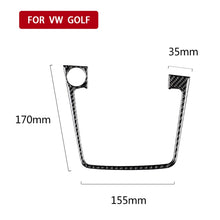 Load image into Gallery viewer, Car Carbon Fiber Gear Position Panel Frame Decorative Sticker for Volkswagen Golf 7 2013-2017, with Hole and Start and Stop, Left Drive, Gear Position Panel