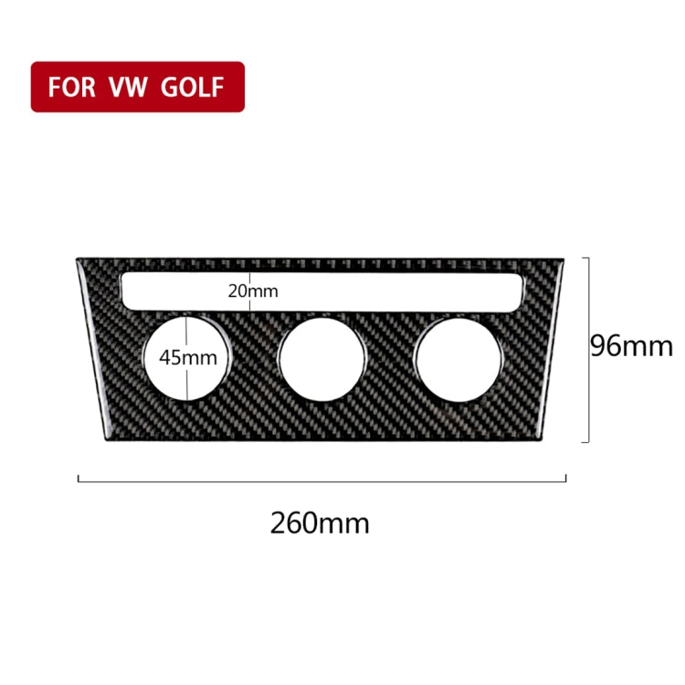 Car Carbon Fiber Air Conditioning Rotary Button Decorative Sticker for Volkswagen Golf 7 2013-2017, Air Conditioning Rotary Button