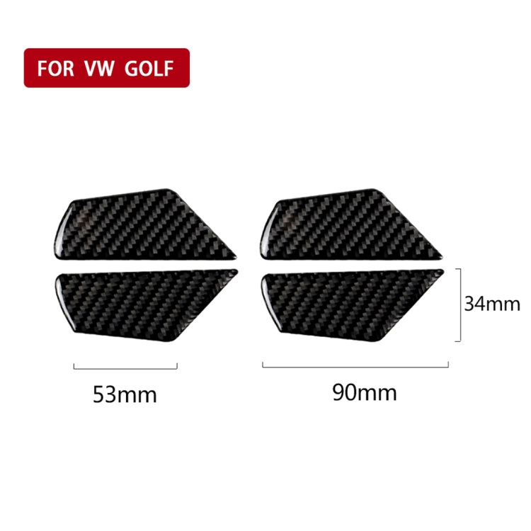 Car Carbon Fiber Door Inner Handle Wrist Panel Decorative Sticker for Volkswagen Golf 7 2013-2017, Door Inner Handle Wrist
