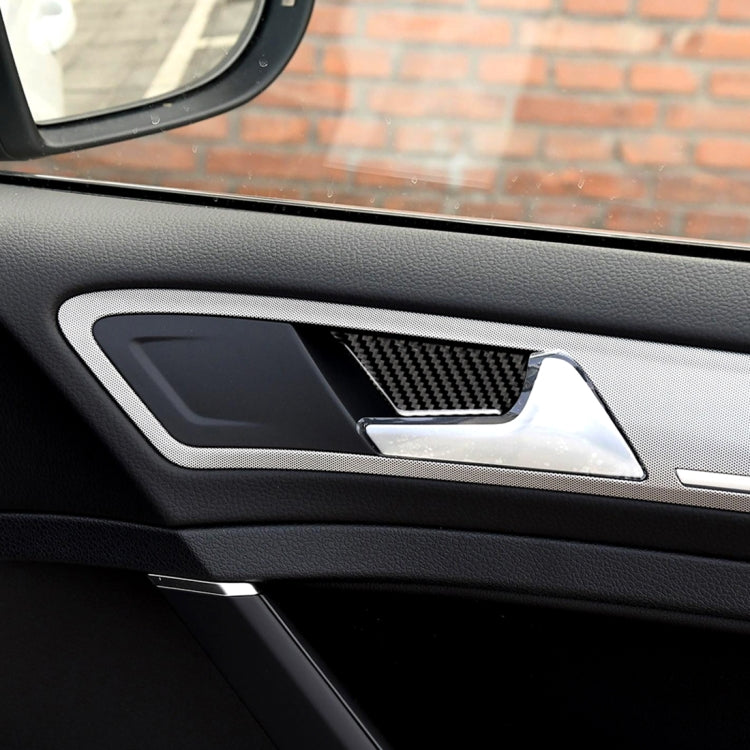 Car Carbon Fiber Door Inner Handle Wrist Panel Decorative Sticker for Volkswagen Golf 7 2013-2017, Door Inner Handle Wrist