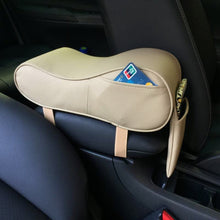 Load image into Gallery viewer, Universal Car PU Leather and Memory Foam Wrapped Armrest Box Car Armrest Box Mat with Phone Holder Storage Bag &amp; Card Slot, with Card Slot (Black), with Card Slot (Black Red), with Card Slot (Beige), with Card Slot (Brown)