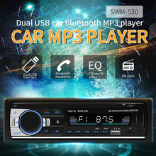 Load image into Gallery viewer, SWM-530 12V Universal Car Dual USB Charger Radio Receiver MP3 Player, Support FM &amp; Bluetooth with Remote Control, SWM-530