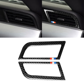 2 PCS Car USA Color Carbon Fiber Side Air Outlet Decorative Sticker for Ford Mustang 2015-2017, Side Air Outlet