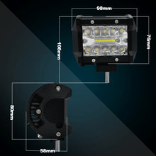 Load image into Gallery viewer, 4 inch 15W 1500LM LED Strip Lamp Working Refit Off-road Vehicle Light Roof Strip Light, 4 inch 60W