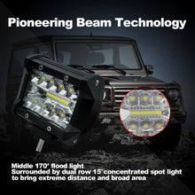 Load image into Gallery viewer, 4 inch 15W 1500LM LED Strip Lamp Working Refit Off-road Vehicle Light Roof Strip Light, 4 inch 60W