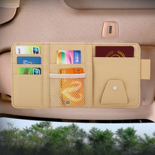 Load image into Gallery viewer, Universal Car Sun Visor Board Paper Tissue Box CD Storage Case Holder Card Bag Organizer, without Zipper  (Black), without Zipper (Yellow)