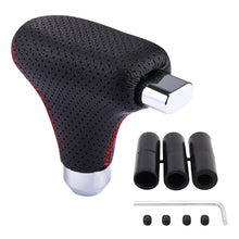 Load image into Gallery viewer, Universal Vehicle Car Black Leather Shifter Cover Manual Automatic Gear Shift Knob, Black Leather Shifter Cover