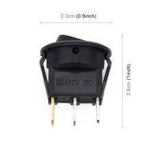 Load image into Gallery viewer, 20 Amp 12 Volt Triple Plugs LED ON OFF Rocker Power Switch
