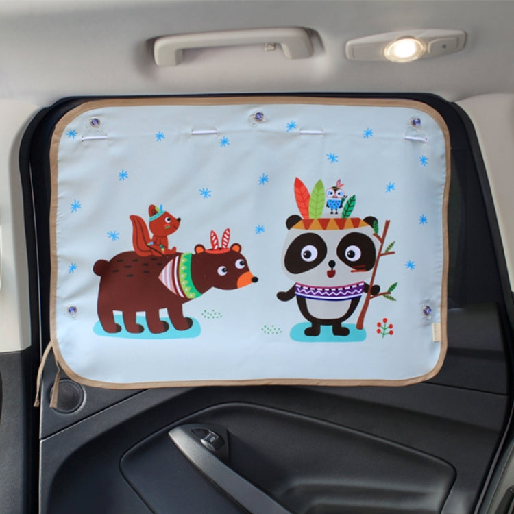 Car Large Rear Window Sunscreen Insulation Window Sunshade Cover, Size: 70*50cm, Pink Elephant, Little Fox, Underwater World, Deer, Good Friend, Bear, Yellow Penguin, Bears Homes, Happy Elephant, Small Fish, Happy Forest, Spectacle Bear, Snow Bear     ...