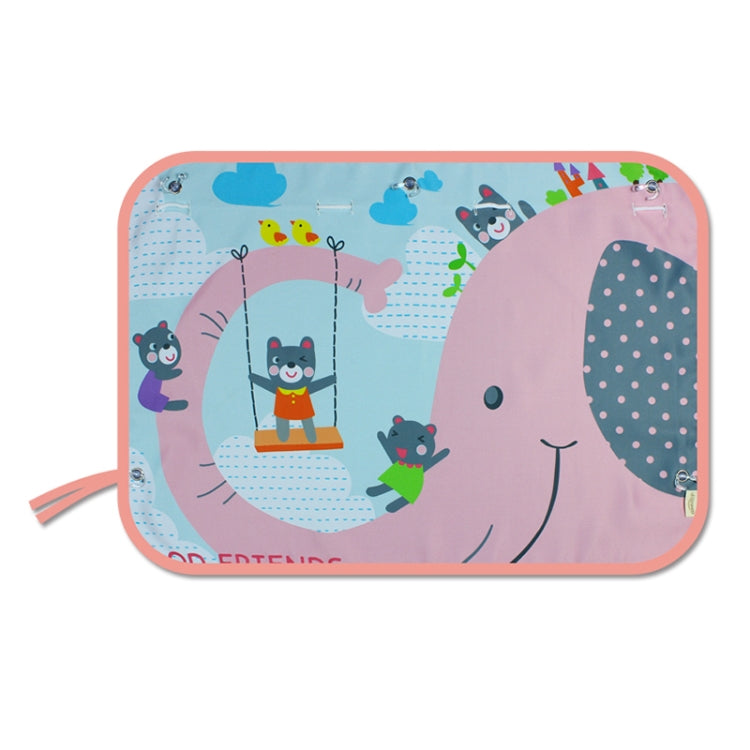 Car Large Rear Window Sunscreen Insulation Window Sunshade Cover, Size: 70*50cm, Pink Elephant, Little Fox, Underwater World, Deer, Good Friend, Bear, Yellow Penguin, Bears Homes, Happy Elephant, Small Fish, Happy Forest, Spectacle Bear, Snow Bear     ...