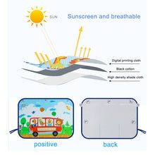 Load image into Gallery viewer, Car Large Rear Window Sunscreen Insulation Window Sunshade Cover, Size: 70*50cm, Pink Elephant, Little Fox, Underwater World, Deer, Good Friend, Bear, Yellow Penguin, Bears Homes, Happy Elephant, Small Fish, Happy Forest, Spectacle Bear, Snow Bear     ...