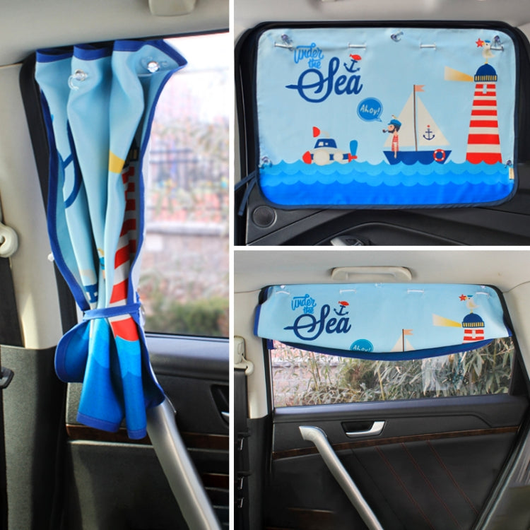 Car Large Rear Window Sunscreen Insulation Window Sunshade Cover, Size: 70*50cm, Pink Elephant, Little Fox, Underwater World, Deer, Good Friend, Bear, Yellow Penguin, Bears Homes, Happy Elephant, Small Fish, Happy Forest, Spectacle Bear, Snow Bear     ...