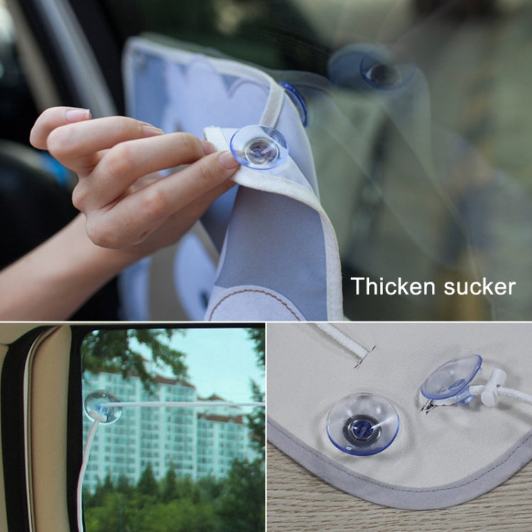 Car Large Rear Window Sunscreen Insulation Window Sunshade Cover, Size: 70*50cm, Pink Elephant, Little Fox, Underwater World, Deer, Good Friend, Bear, Yellow Penguin, Bears Homes, Happy Elephant, Small Fish, Happy Forest, Spectacle Bear, Snow Bear     ...