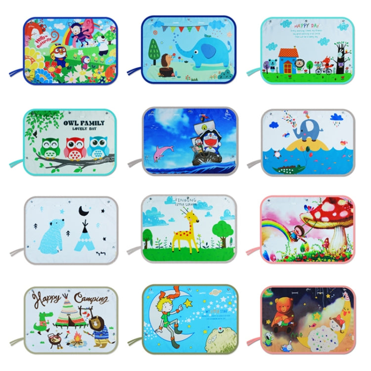 Car Large Rear Window Sunscreen Insulation Window Sunshade Cover, Size: 70*50cm, Pink Elephant, Little Fox, Underwater World, Deer, Good Friend, Bear, Yellow Penguin, Bears Homes, Happy Elephant, Small Fish, Happy Forest, Spectacle Bear, Snow Bear     ...