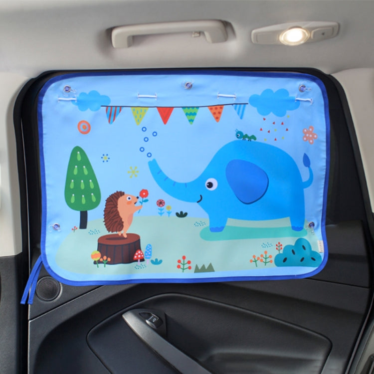 Car Large Rear Window Sunscreen Insulation Window Sunshade Cover, Size: 70*50cm, Pink Elephant, Little Fox, Underwater World, Deer, Good Friend, Bear, Yellow Penguin, Bears Homes, Happy Elephant, Small Fish, Happy Forest, Spectacle Bear, Snow Bear     ...