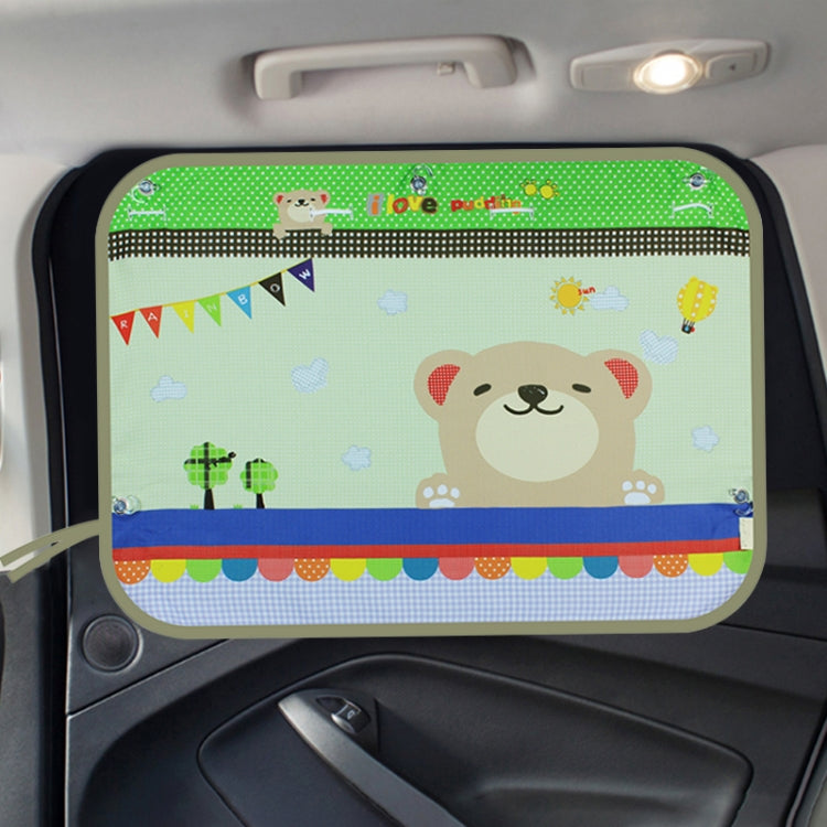Car Large Rear Window Sunscreen Insulation Window Sunshade Cover, Size: 70*50cm, Pink Elephant, Little Fox, Underwater World, Deer, Good Friend, Bear, Yellow Penguin, Bears Homes, Happy Elephant, Small Fish, Happy Forest, Spectacle Bear, Snow Bear     ...