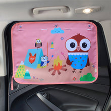 Load image into Gallery viewer, Car Large Rear Window Sunscreen Insulation Window Sunshade Cover, Size: 70*50cm, Pink Elephant, Little Fox, Underwater World, Deer, Good Friend, Bear, Yellow Penguin, Bears Homes, Happy Elephant, Small Fish, Happy Forest, Spectacle Bear, Snow Bear     ...