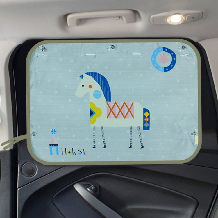 Car Large Rear Window Sunscreen Insulation Window Sunshade Cover, Size: 70*50cm, Pink Elephant, Little Fox, Underwater World, Deer, Good Friend, Bear, Yellow Penguin, Bears Homes, Happy Elephant, Small Fish, Happy Forest, Spectacle Bear, Snow Bear     ...