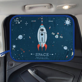 Car Large Rear Window Sunscreen Insulation Window Sunshade Cover, Size: 70*50cm, Pentagram, Rocket, Little Pirate, Happy Flying, Small Cloud, Happy Swing, Camping, Happy Time, Pink Bus, Happy Town, Happy School Bus, Magic World, Moon Baby, Waterpark   ...