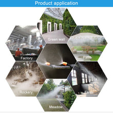 Load image into Gallery viewer, Outdoor Lawn Garden PE Mist Watering Line Misting Cooling System with 6 x Mist Nozzles, Length: 6m, Length: 6m