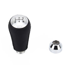 Load image into Gallery viewer, Universal Car Modified Shifter Black Leather Lever Manual 5-Speed Gear Shift Knob, 5-Speed Gear Shift Knob