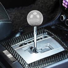 Load image into Gallery viewer, Universal Vehicle Car Shifter Cover Manual Automatic Carbon Fiber Ball Gear Shift Knob, Ball Gear Shift Knob, Black, Silver