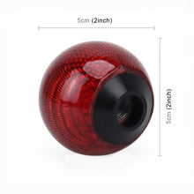 Load image into Gallery viewer, Universal Vehicle Car Shifter Cover Manual Automatic Carbon Fiber Ball Gear Shift Knob, Ball Gear Shift Knob, Black, Silver