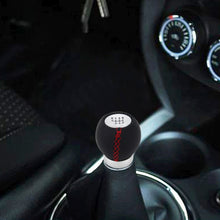 Load image into Gallery viewer, Universal Car Modified Shifter Black Leather Lever Manual 6-Speed Gear Shift Knob, 6-Speed