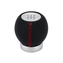 Load image into Gallery viewer, Universal Car Modified Shifter Black Leather Lever Manual 5-Speed Gear Shift Knob Adapter, 5-Speed