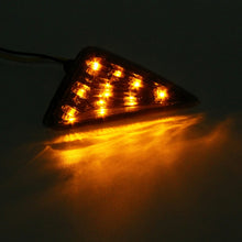 Load image into Gallery viewer, 2 PCS Triangle Shape DC 12V Motorcycle 9-LED Yellow Light Turn Signal Indicator Blinker Light, Triangle Shape