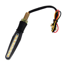 Load image into Gallery viewer, 4 PCS DC 12V Motorcycle 15-LED Yellow + White Light Marquee-LED Turn Signal Indicator Blinker Light, 15-LED