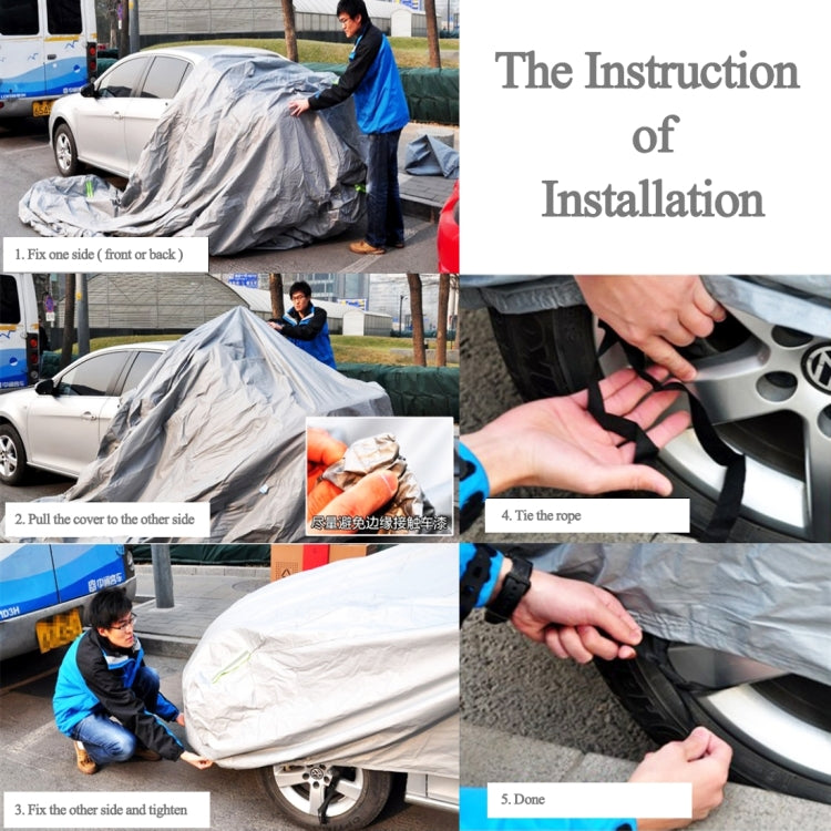 PVC Anti-Dust Sunproof SUV Car Cover with Warning Strips, Fits Cars up to 5.1m(199 inch) in Length, 199inch (XL)