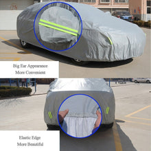 Load image into Gallery viewer, PVC Anti-Dust Sunproof Sedan Car Cover with Warning Strips, Fits Cars up to 4.9m(191 inch) in Length, 191inch (XL)