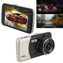 Load image into Gallery viewer, 4 inch HD Video Recording HD Display Car Recorder with Separate F2.0 Camera, 12MP 170 Degrees Wide-angle/ Rear View Loop Recording/ G-Sensor Recording/ WDR Full HD/ Front Camera 1080P/ Rear Camera 720P/ Support 32G TF Card, 4 inch